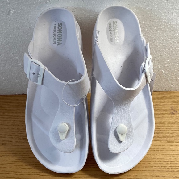 Sonoma Shoes - Sonoma Goods For Life Sandal Braylee Women's Sz Med 7/8 Thong Slip On White NWT